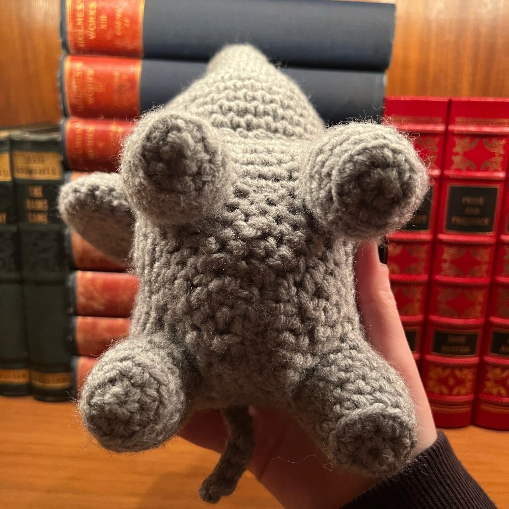 Hand Crocheted Ellie the Elephant Stuffed Animal! - Picture 3 of 9